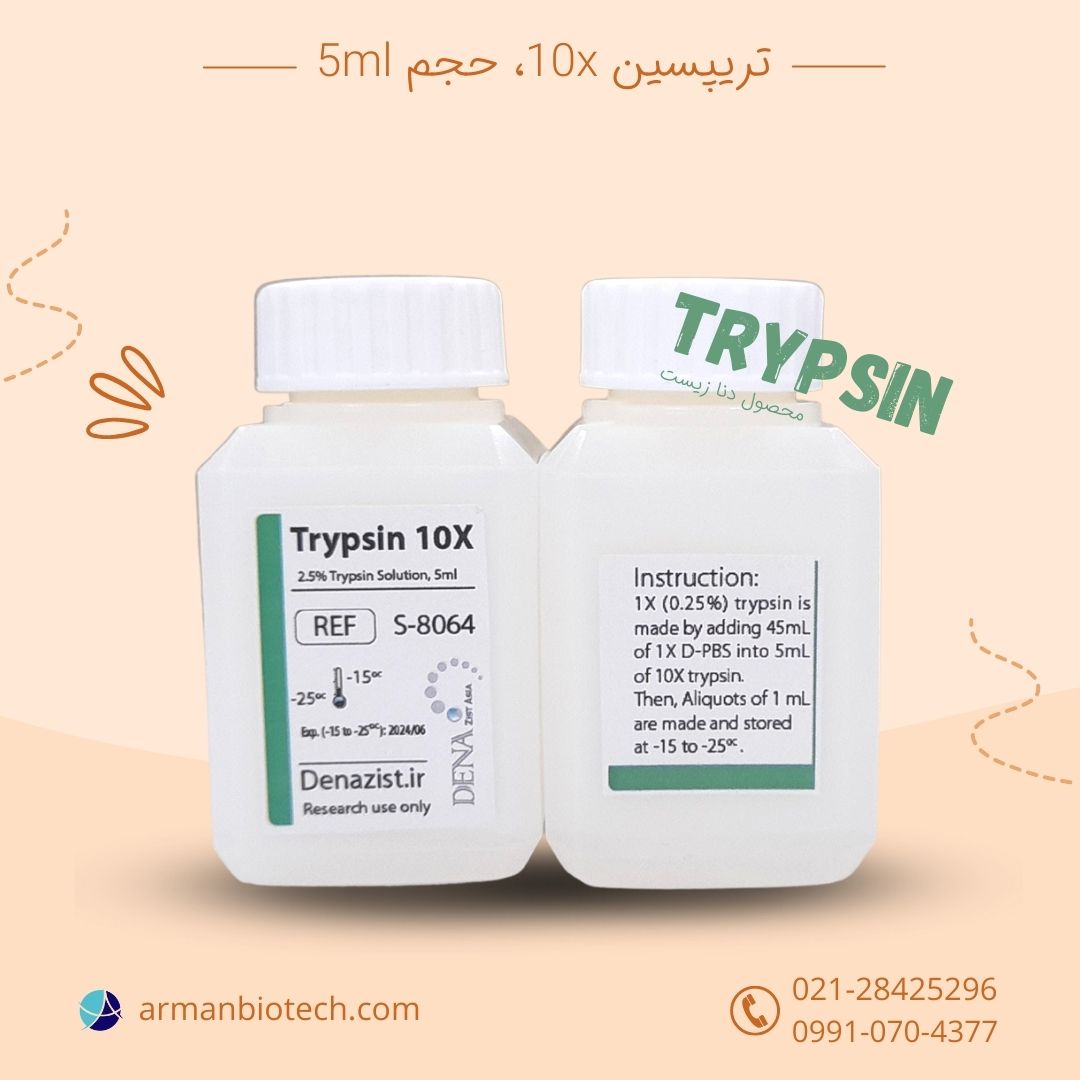 تریپسین محصول دنازیست، (Trypsine (10X