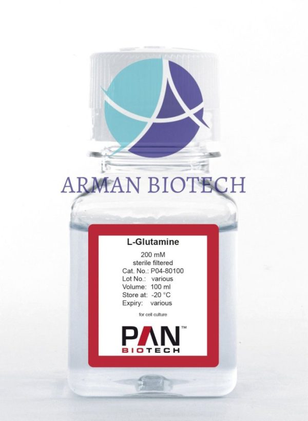 ال-گلوتامین 200mM، در حجم 100ml محصول PAN Biotech آلمان (L-Glutamine)
