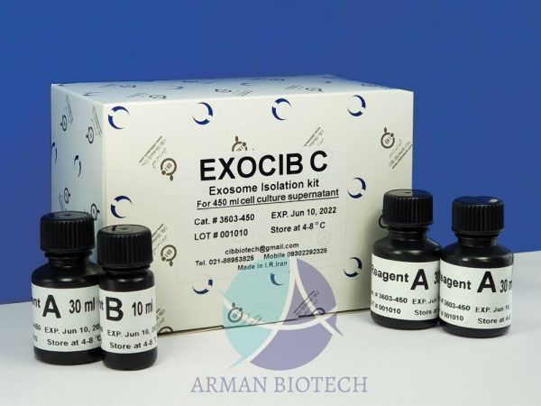 کیت استخراج اگزوزوم از 450ml محیط کشت (اگزوسیب Exocib C)، محصول Cib Biotech