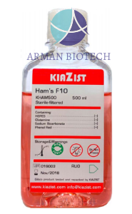 محیط کشت سلول Ham’s F10 محصول کیازیست، تهیه شده از پودرهای شرکت Sigma
