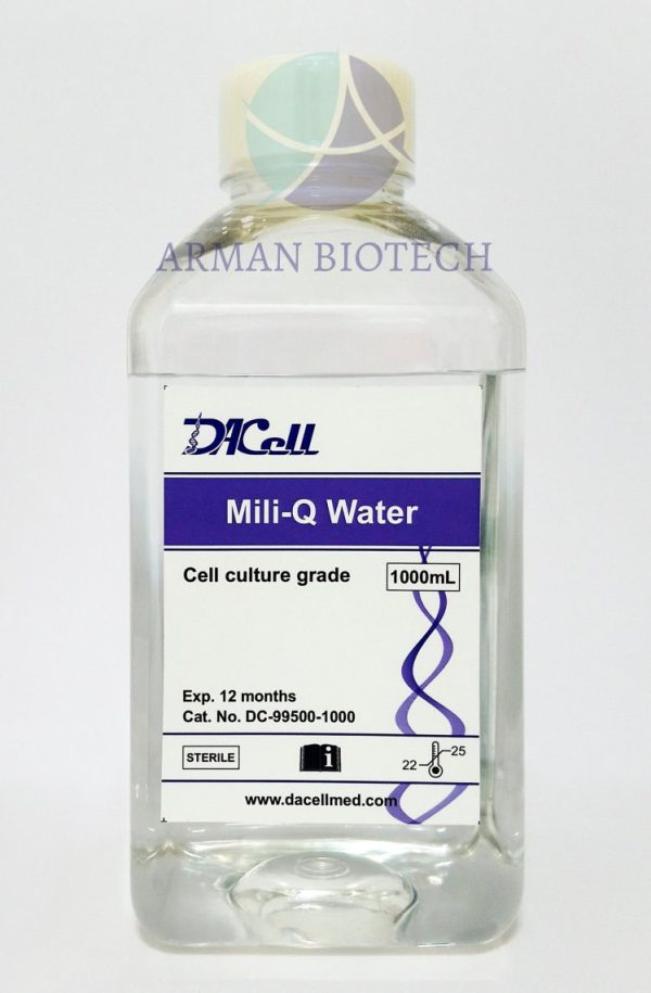 آب Milli Q، گرید کشت سلول، یک لیتری، محصول DAcell